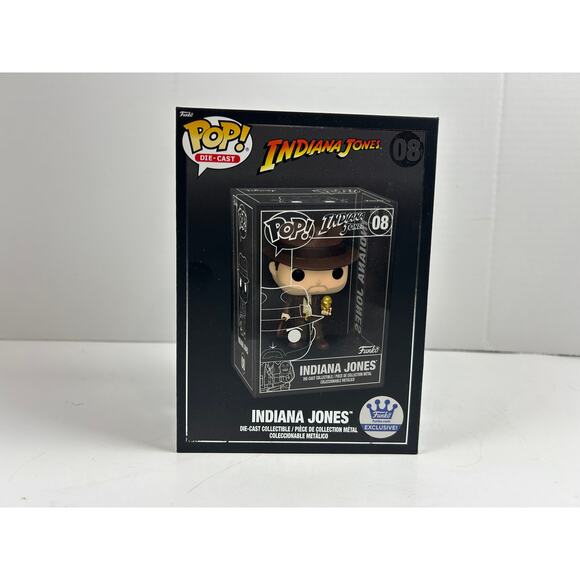 Indiana Jones #08 Funko POP Die-Cast Opened w/ Acrylic Case & Box - Picture 1 of 11